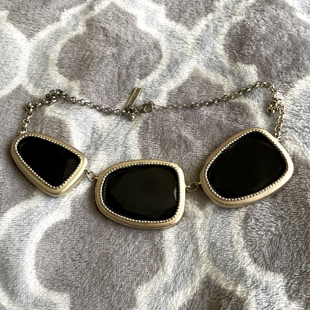 Used - Kendra Scott Galeana statement necklace - vintage - black/onyx